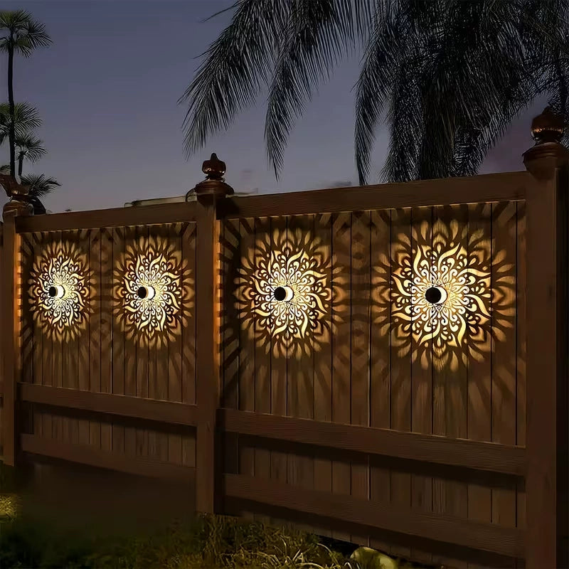 🌻 مصباح ماندالا الشمسي الفاخر | لمسة سحرية لحديقتك وشرفتك ليلاً 🌻